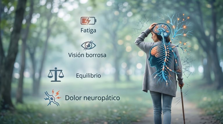 Especialista en neurología evaluando estudios de resonancia magnética para el control de la Esclerosis Múltiple en México