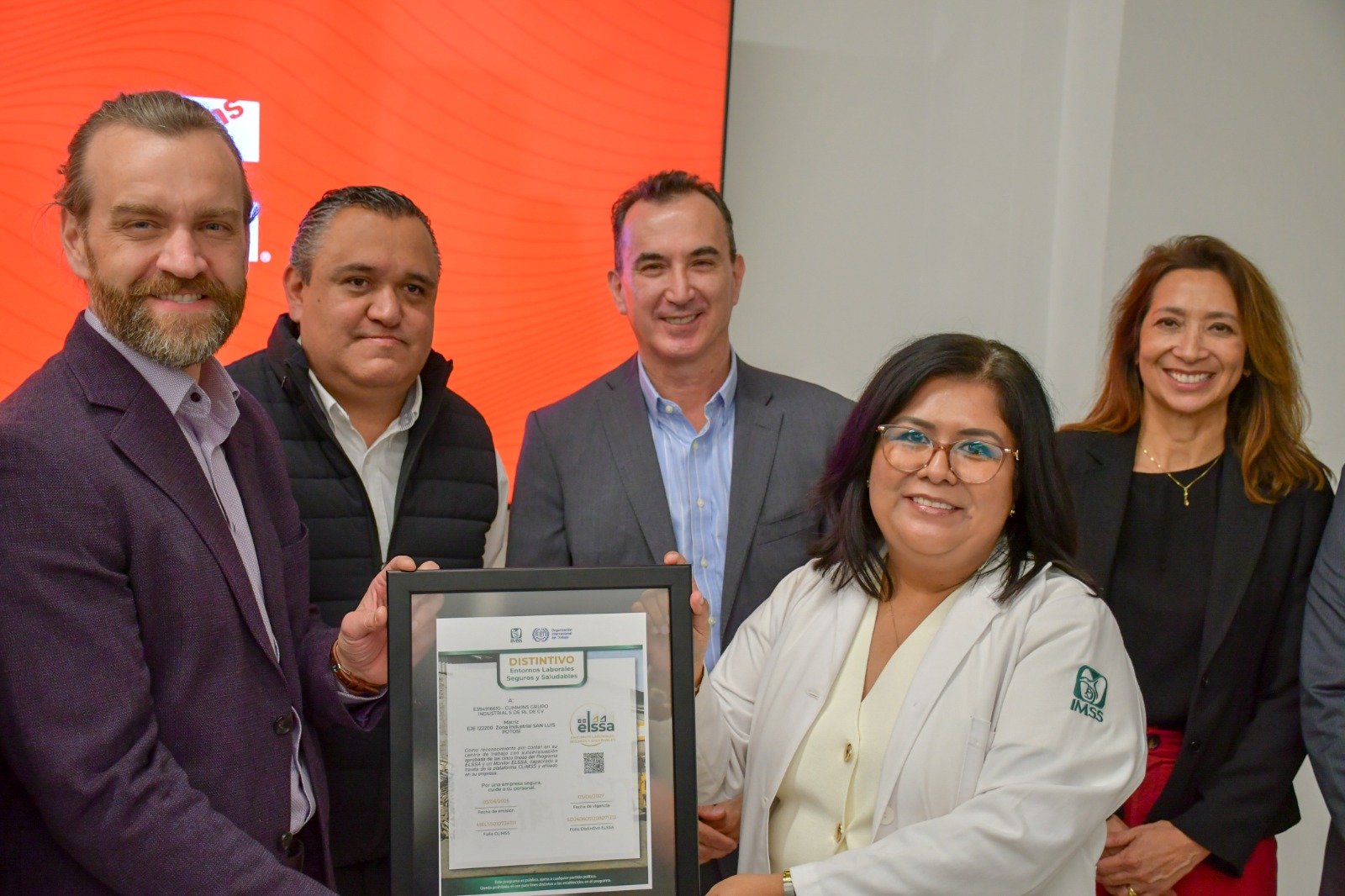 imss entrega cummins distintivo elssa salud seguridad laboral san luis potosi